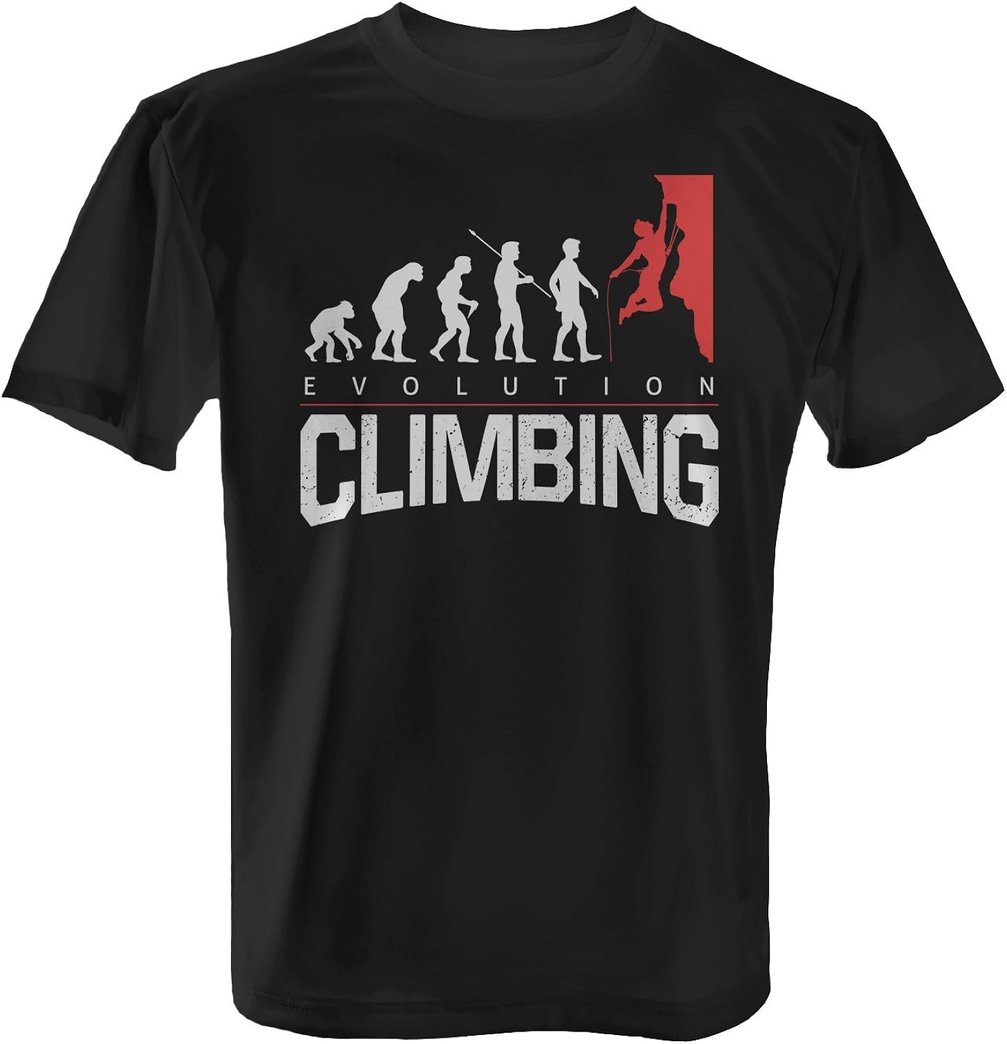 Fashionalarm Herren T-Shirt - Evolution Climbing | Fun Shirt mit