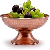 Amitofo Copper offering Bowl with Pedestal Hand-beaten - Southeast Asian Monks for Praying Peace Hold Food and Flowers for Urli,Pooja,Haldi,Fruit