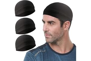 Go-sport 3 Pack Cooling Skull Cap Helmet Liner Sweat Wicking Cycling Running Hat for Men Women