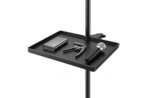 Aokoe Microphone Stand Tray with Crab Clamp Suitable for Music Stand, Mic Stand, Attention Table