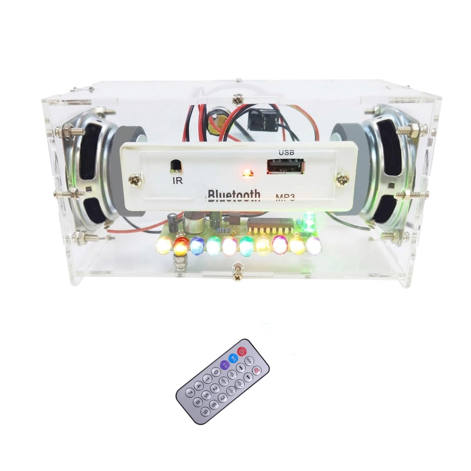 Gikfun Bluetooth Speaker Kit with LED Flashing Light Soldering Practice Mini USB Stereo Sound Amplifier DIY Kit for School Learning Project EK1979…