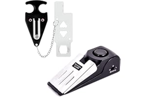 Upgraded Portable Door Lock & Door Stop Alarm, TOWODE Dual Protection Security Door Kit, Portable Door Lock for Travel Essential, for Traveling Hotel Home Apartment College House