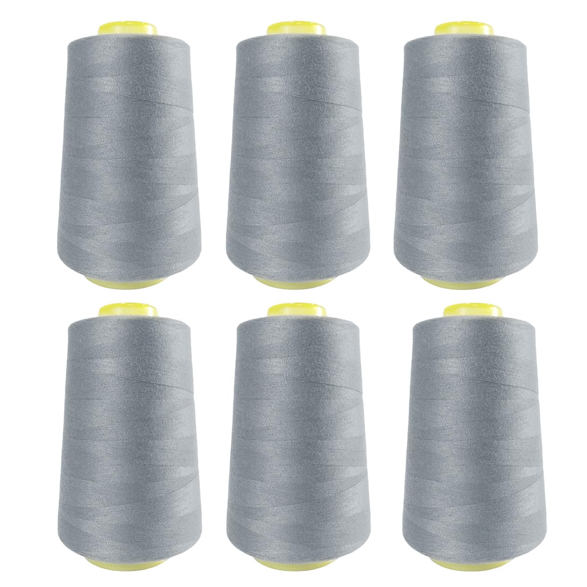 6 Sewing Thread Spools (4500 Meters/roll), High Strength Polyester Thread, Thread Spools for Sewing Work, (5000Y Grey 311)
