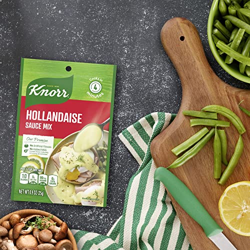 KNORR SAUCE MIX SAUCES FOR SIMPLE MEALS AND SIDES HOLLANDAISE NO ARTIFICIAL FLAVORS, NO ADDED MSG 0.9 OZ