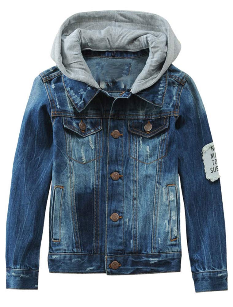 hooded denim jacket girls