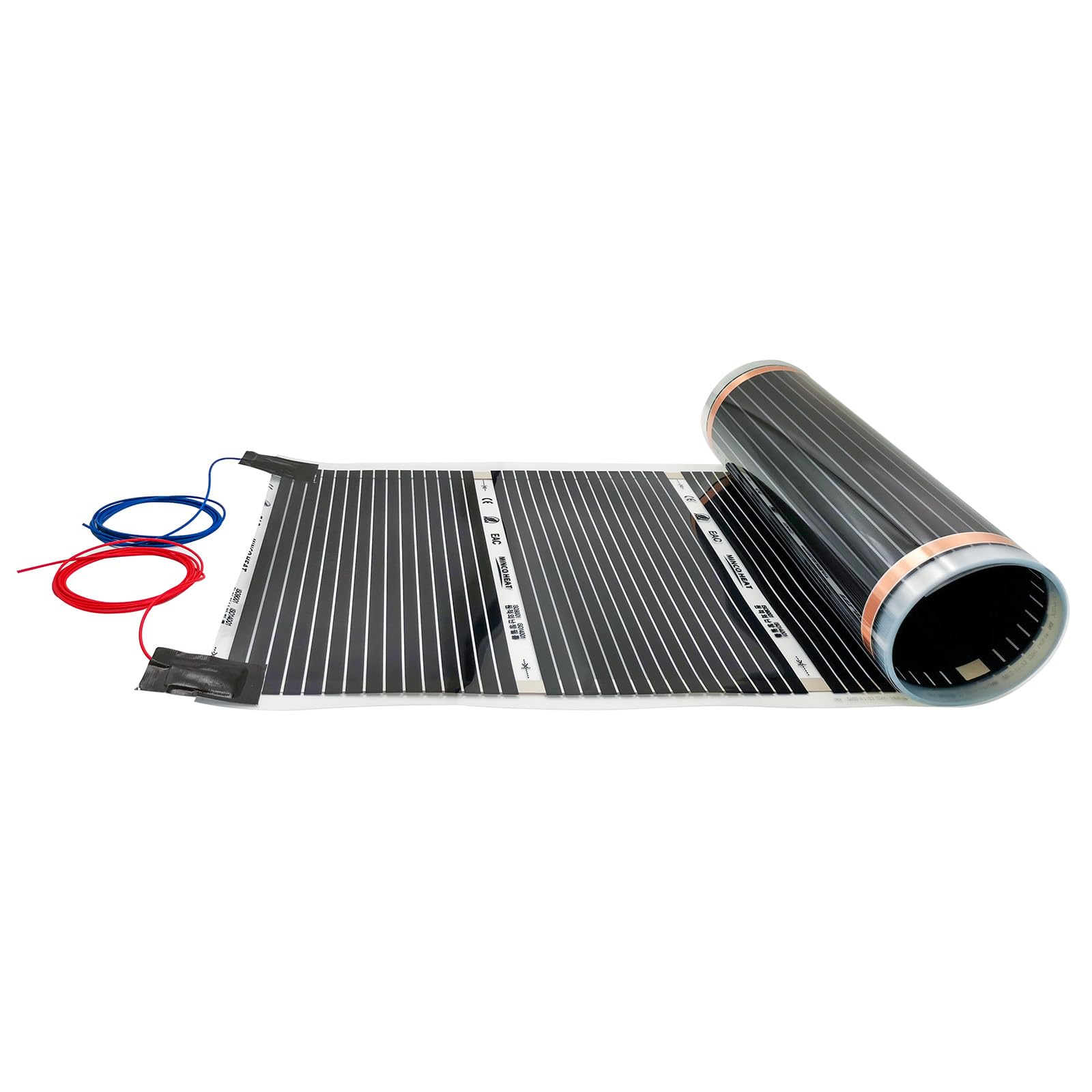 Assembled 220w/m2 Electric Floor Heating Film with 2.5m Connection Cable,Thin Conductive Ink Warm Film (4m²(50cm*8m))
