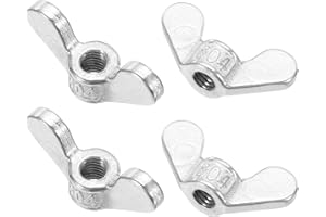 PATIKIL M8 Wing Nuts, 4Pcs 304 Stainless Steel Butterfly Nut Twist Fasteners Parts Smooth Finish Wing Fastener Nuts for Repai
