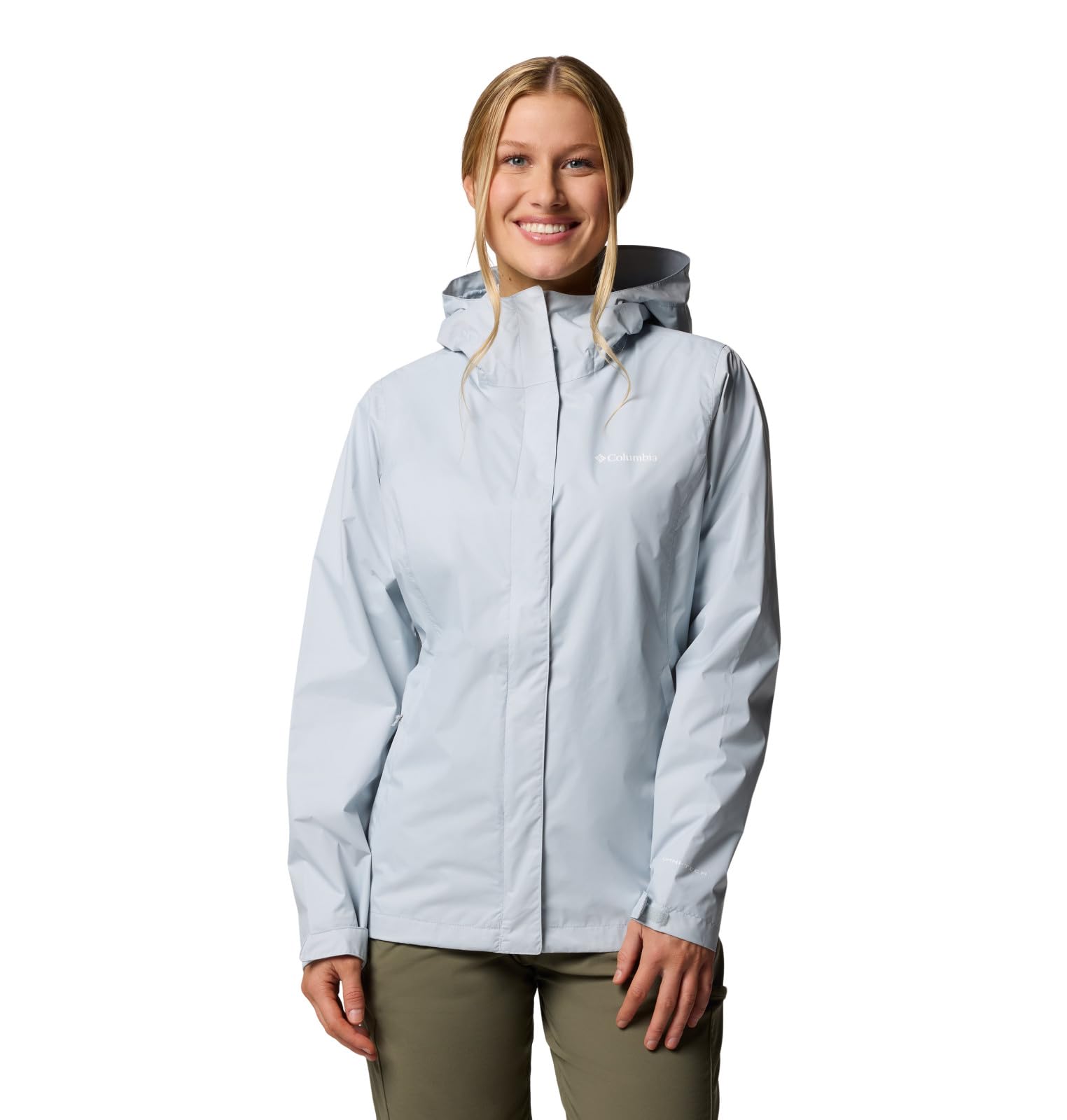 Columbia Womens Arcadia II Waterproof Rain Jacket, Cirrus Grey, X-Large