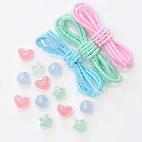 Amazon 手作り工房 My Mama ヘアーゴムが6個作れるセット 3色 各2個 セット 子供用 ヘアアクセサリー ヘアゴム アクセサリーパーツ 通販