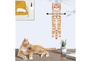 Orange Funny Cat Hand Towels, 6"*24" Cute Decorative Hanging Face Towels, Absorbent Soft for Bathroom Kitchen Decor Cat Lover