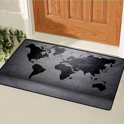 Amazon Com Dark Grey Inlet Outdoor Door Mat Black Colored World