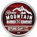 Rocky Mountain Barber Company Hair Styling Clay for Men – Molding Hair Product with Firm Hold for Shorter Styles – Workable Shine-Free Matte Finish with Natural Plant Derived Ingredients- 2 OZ