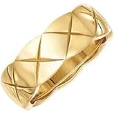 Shapes Studio 18k Gold Plated Rings for Women,Crush Wide Band Gold Plated Ring, Stacking Rings, Wedding Band Minimalist Style