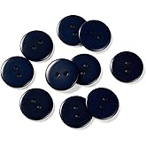10pcs 20mm Resin Sewing Button,2 Holes Round Craft Decorative Buttons for Coat,Clothes Holiday Decoration DIY Accessories(Dark Blue 3/4inch)