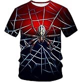 WHNBCW Novelty Short Sleeve Crewneck Shirt Funny Spider Graphic T-Shirt