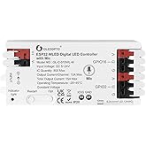 GLEDOPTO ESP32 WLED LED Strip Controller with Mic Microphone Music Dynamic Mode RGB IC DIY Lighting App Easy Wiring for WS2811 WS2812 SK6812 TM1814 WS2813 WS2815 Addressable FCOB Strip Light
