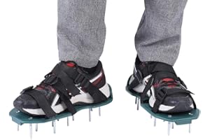 Fdit Lawn Aerator Sandals Soil Loosening Aerator Spiked Shoes Gardening Tool 1pc (3 Straps)