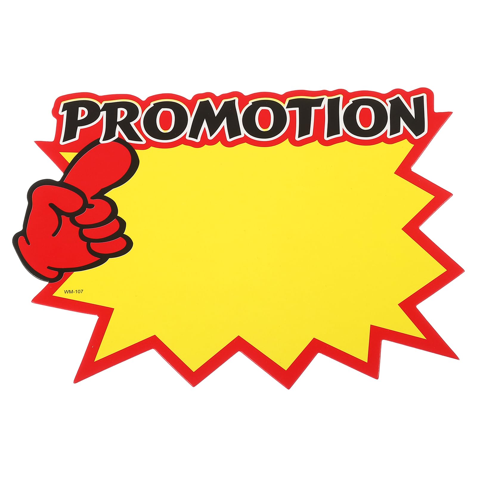 PATIKIL 80pcs Star Burst Signs, 7x5.5in Blank Star Burst Signs Price Tag Stickers Pricing Tags Fluorescent Neon Paper for Sign Retail Store Vehicle, Forefinger