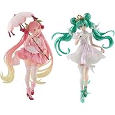 HOpGdd Anime Style Girl Figures Set, Cute Sitting Character Figurines, 5.1-5.9 Inch PVC Collectible Figures, Desktop Decoration for Fans and Display(2PCS)