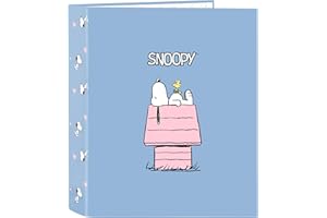SNOOPY Ring Binder with 4 Rings Ideal for Children of Different Ages Comfortable and Versatile, Quality and Resilience, 27 x 