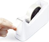 Rapesco 1486 500 Heavy Duty Tape Dispenser White with 2 Tape Rolls view 4