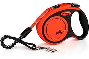 Flexi Xtreme Tape Orange & Black Extra Small 3m Retractable Dog Leash/Lead for Dogs up to 15kgs/33lbs