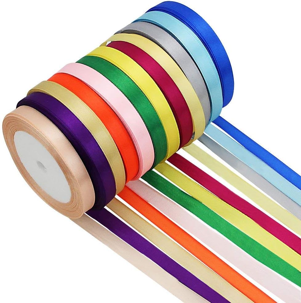 CODIRATO Fabric Ribbon Satin Ribbon Rolls Silk Satin Roll