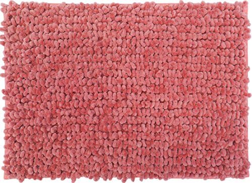 Casale Home 847431000342 New Cut & Large Loop Microfiber Chenille Area Rug, 4x6', Coral