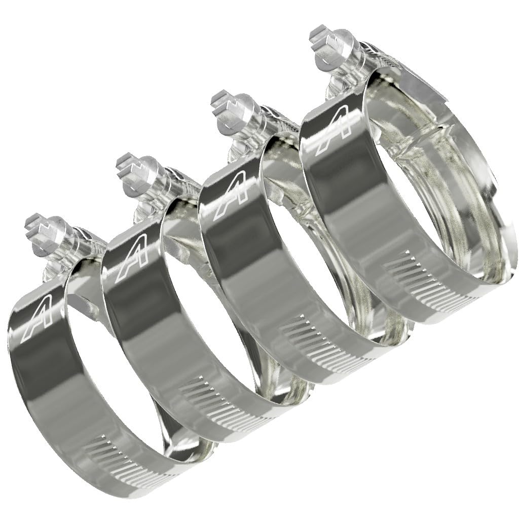 4 Pack - 120mm > 150mm Worm Drive Jubilee Type Hose Pipe Clips Zinc Plated
