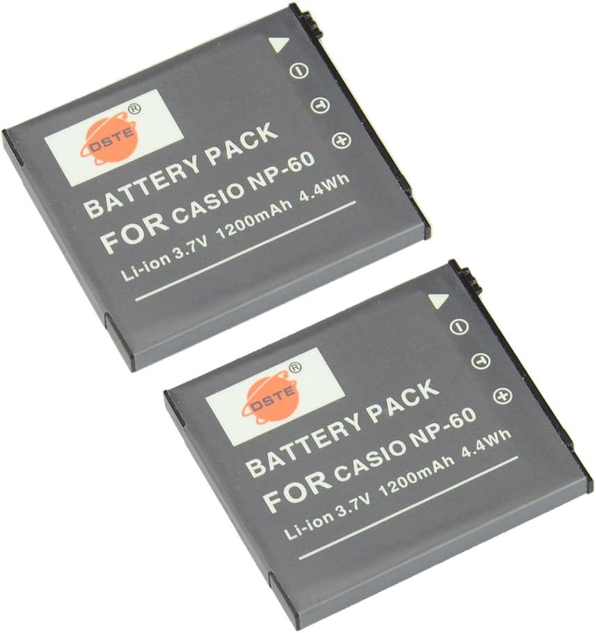 DSTE® 2x NP-60 Rechargeable Li-ion Battery + DC75U Travel and Car Charger Adapter for Casio Exilim Zoom EX-Z19 EX-Z19BK EX-Z19GN EX-Z19LP EX-Z19PK EX-Z19SR EX-Z20 EX-Z85VP EX-Z85 EX-Z85BE EX-Z85BK EX-Z85BN EX-Z85EO EX-Z85GN EX-Z85PK EX-Z85SR Exilim EX-S10 EX-S10BE EX-S10BK EX-S10RD EX-S10SR EX-Z80 EX-Z80BE EX-Z80BK EX-Z80GN EX-Z80PK EX-Z80SR EX-Z80VP EX-Z9 EX-Z9BK EX-Z9EO EX-Z9PK EX-Z9SR EX-FS10 - Image 3