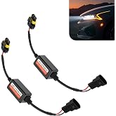Yidcidu LED Light Decoder, Anti Flickering Error Free Load Resistor, 9006/HB4/9012 Bulb Harness Warning Canceller Adapter, Radio Audio Filter for Vehicle Lighting Systems (Black)