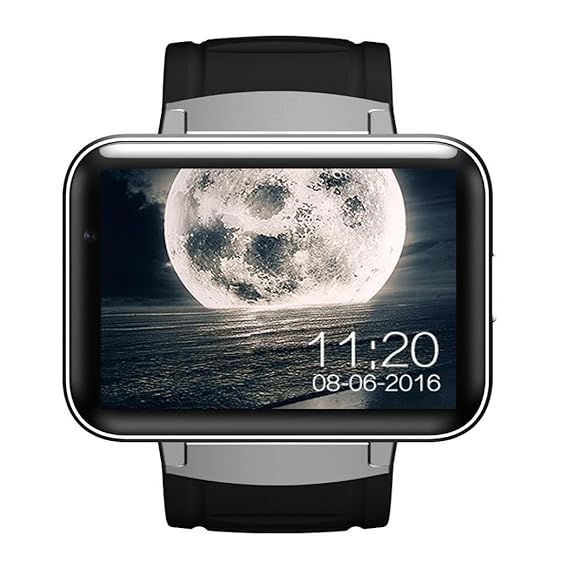 Android Smartwatches, Bestpriceam DM98 Bluetooth 3G Android Smart Watch SIM Phone 4GB Front Camera Dual Core (Silver)