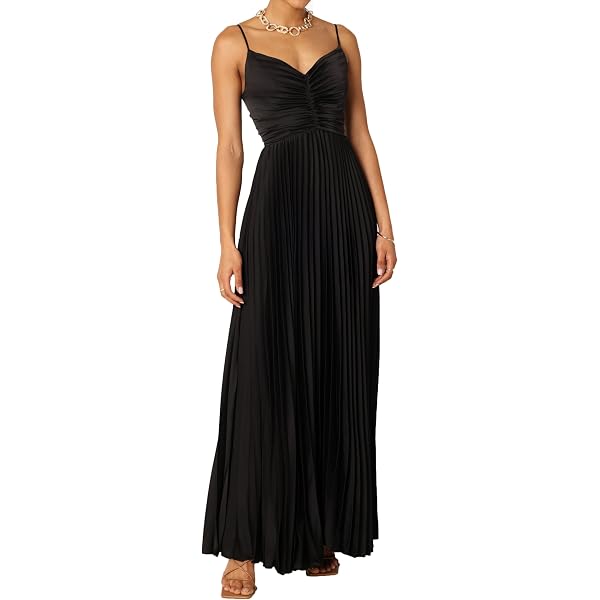 Women's Elegant One Shoulder Cocktail Dress - Sleeveless Ruched Maxi With Side Slit (Black, X-Large) - View #5