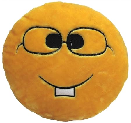 Tickles Stuffed Soft Nerd Smiley Cushion Toy Pillow Car 33 cm