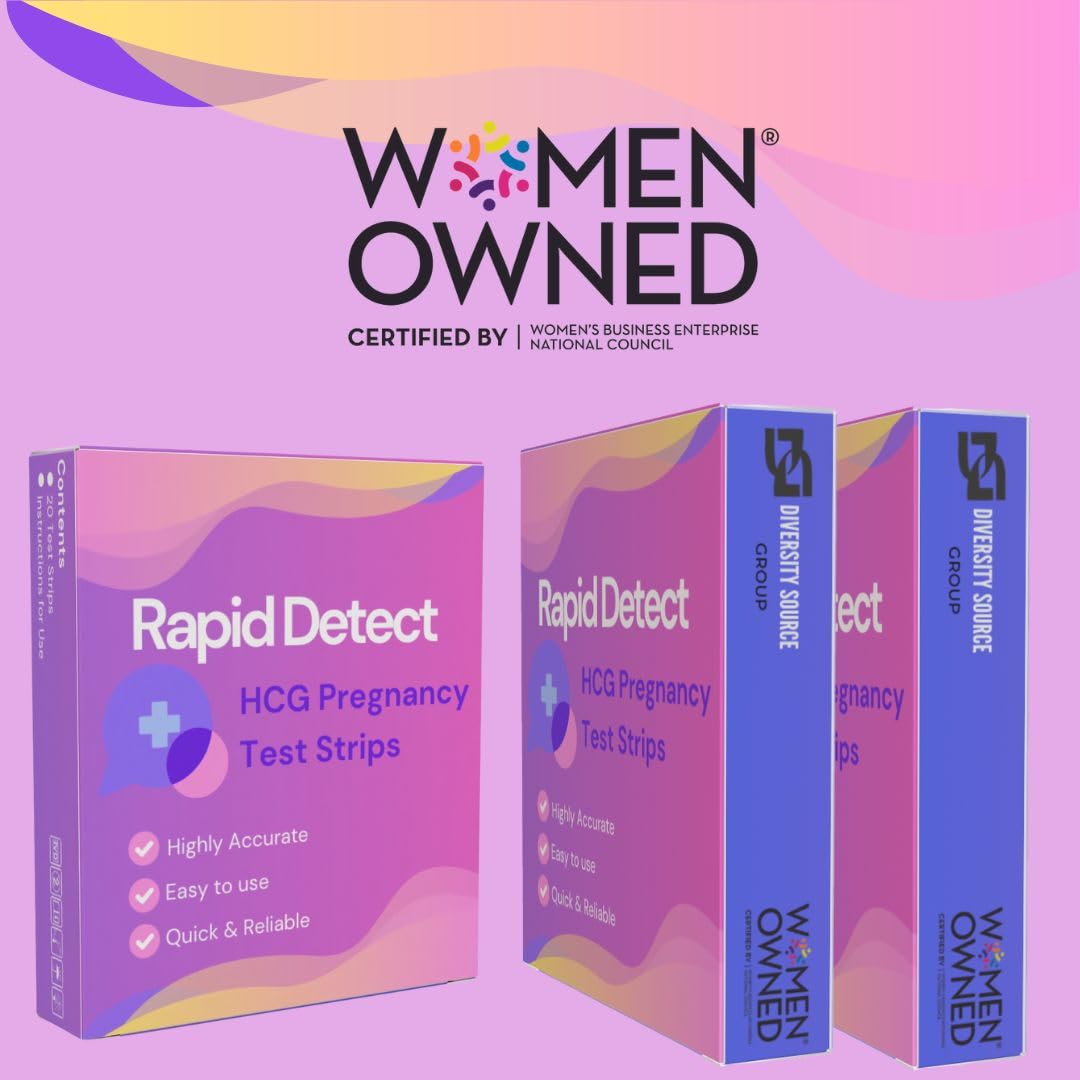 Rapid Detect HCG Pregnancy Test Strips (20 Count) Easy to Use, Home Pregnancy Test Strips, Indivdually Wrapped & Reliable