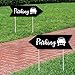Big Dot of Happiness Black Wedding Parking Signs - Wedding Sign Arrow - Double Sided Directional Yard Signs - Set of 2 Parking Signs