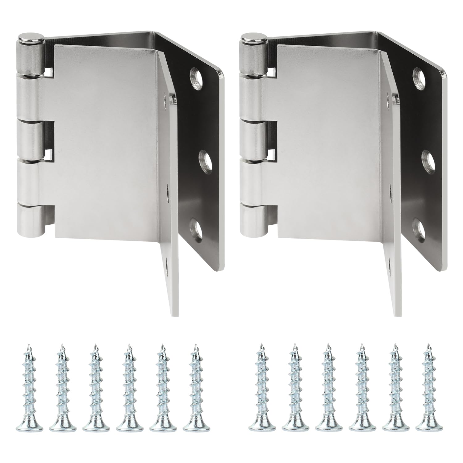 Handicap Expandable Door Hinges, Offset Door Hinges - 2 Swing Hinge in Satin Chrome