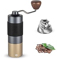 Manual Coffee Grinder - HEIHOX Hand Coffee Grinder with Adjustable Conical Stainless Steel Burr Mill, Capacity 30g…