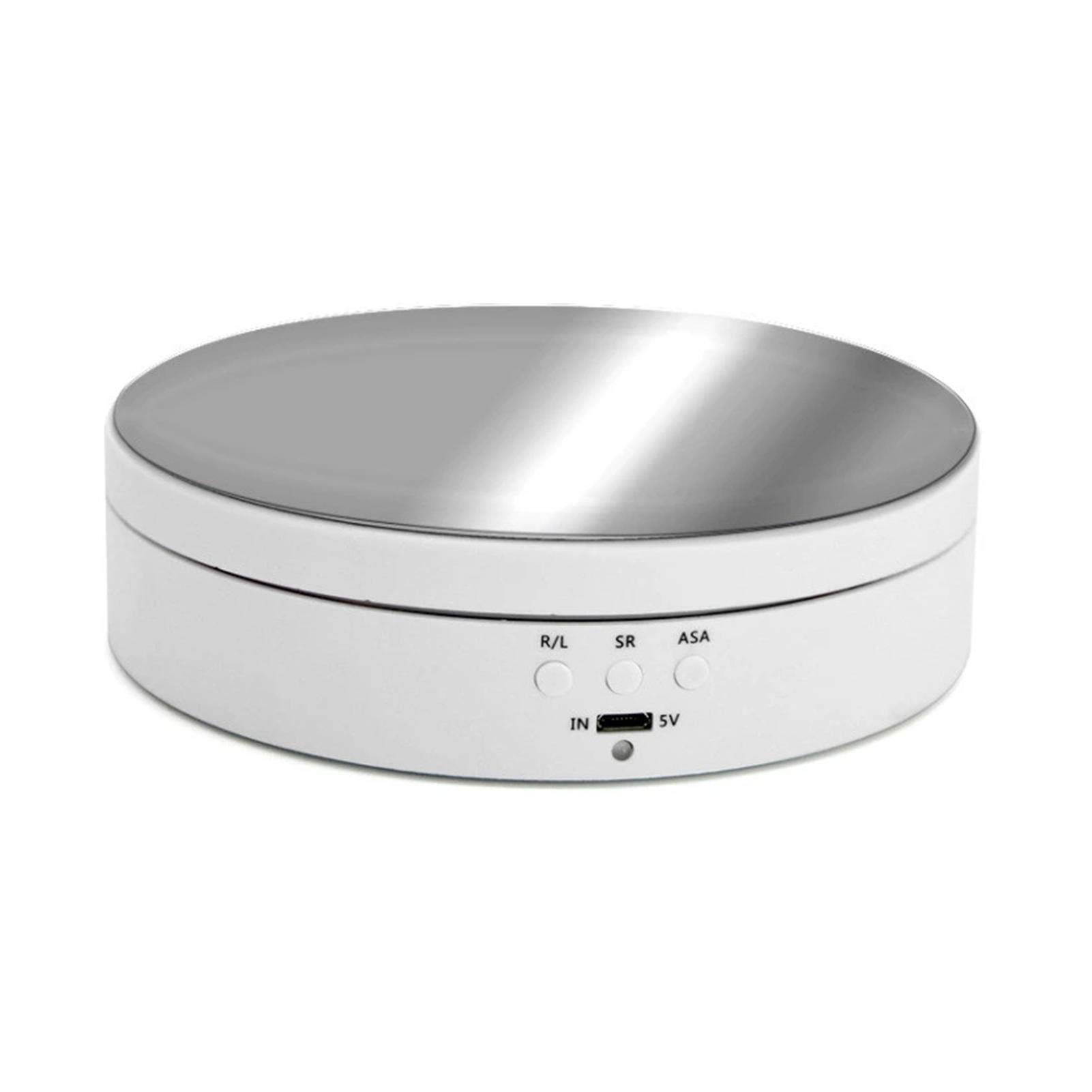 360 Degree Electric Rotating Turntable, Rotating Display Stand, Automatic Revolving Platform Perfect for 360 Degree Images, Product Display or Cake Display