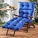 Greendale Home Fashions 72-Inch Indoor/Outdoor Chaise Lounger Cushion, Marine Blue