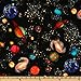 Timeless Treasures Solar System Black Fabric By The Yard