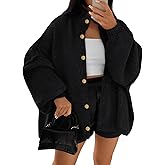 LILLUSORY Womens Oversized Chunky Knit Cardigan Sweaters Long Lantern Sleeve Button Down Cozy Trendy Jacket
