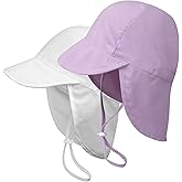 ECOSUMA 2 Pack Baby Sun Hats UPF 50+ Toddler Beach Hat for Girls Boys 0-4 Years
