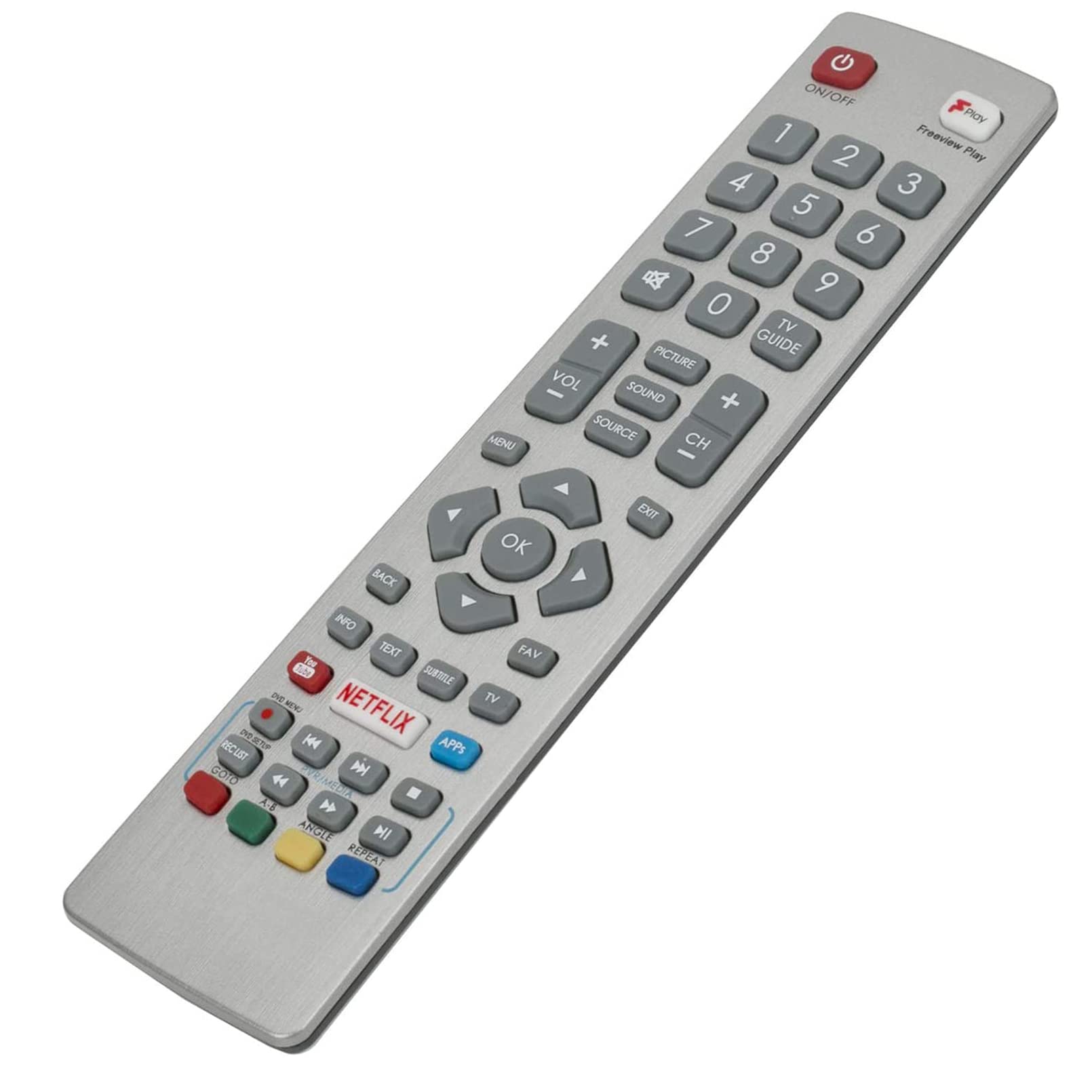 VINABTY SHW/RMC/0129 SHWRMC0129 Remote Control Compatible with TV Model LC-32DH66E LC-32DH77S LC-32G20E LC-32LE700E LC-32LE705E LC-32XL8E LC-37G20E Sub SHW/RMC/0121
