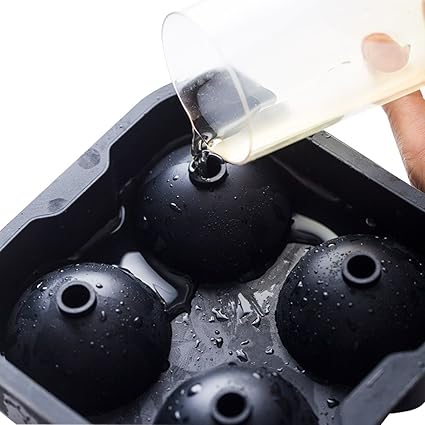 Compra 4 cavidades, bola de hielo, hielo molde redondo molde para ...