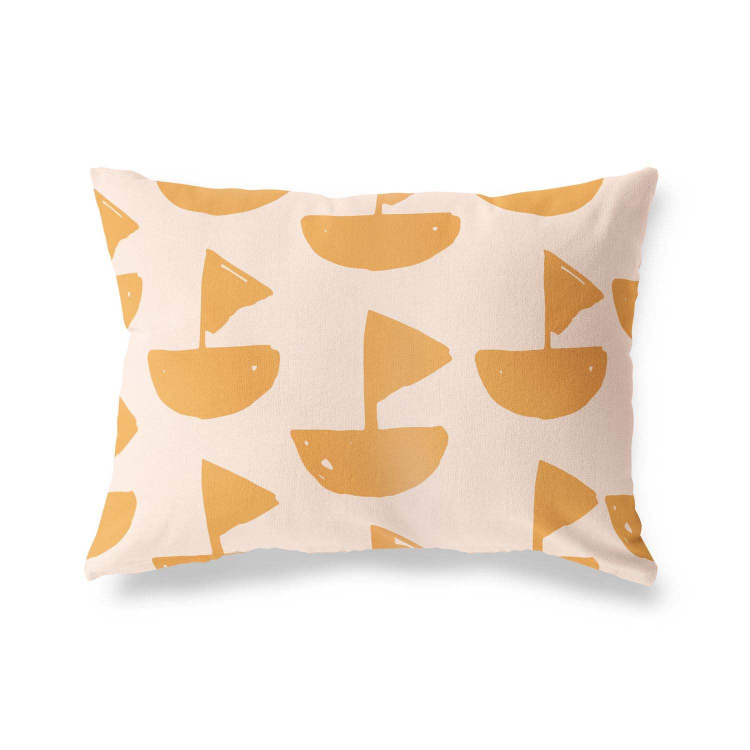 BonaMaison Decorative Cushion Cover, Orange-Off White Throw Pillow Covers, Home Decorative Pillowcases for Livingroom, Sofa, Bedroom, Size: 45X60 Cm - Designed and Manufactured in Turkey