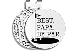 Pishovi Best Dad by Par Golf Ball Markers, Men's Golf Accessories, Birthday Retirement Golf Gifts for Dad Husband Grandpa