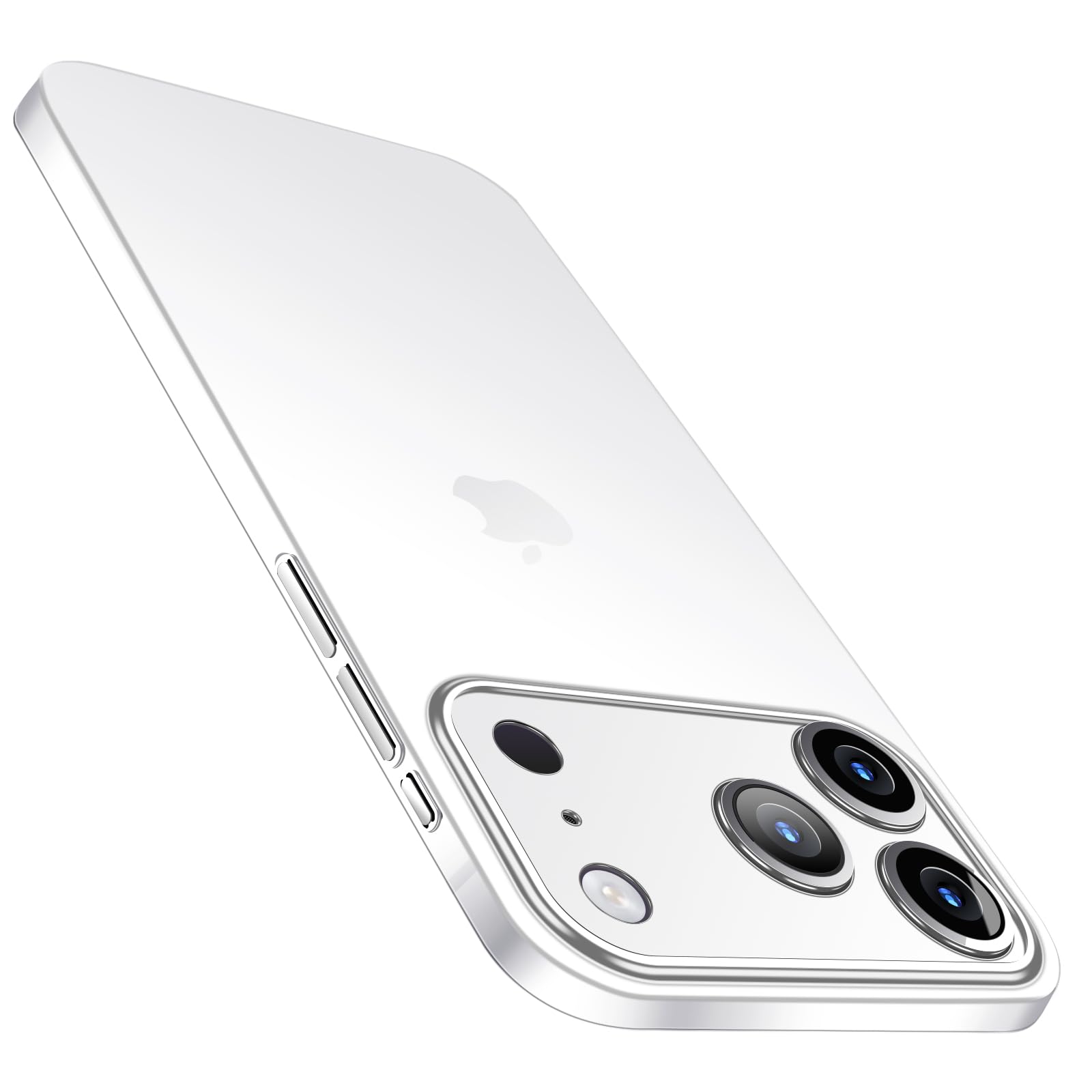 Photo 1 of Purluct for iPhone 17 Pro Slim Case,Paper-Thin Transparent Finish Skin Back Case [Non Yellowing] Ultra Protective Cover with Camera Protection 6.3 Inch (Frosted White)