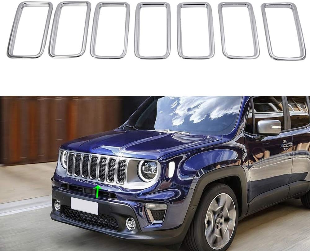 Oubolun OBL Front Grill Grille for 2019 Jeep Renegade ABS