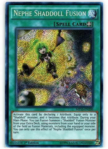 YU-GI-OH! - Nephe Shaddoll Fusion (MP15-EN230) - Mega Pack 2015 - 1st Edition - Secret Rare